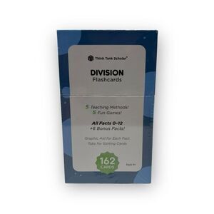 Think Tank Scholar Division 162 Flash Cards Educational Math Practice